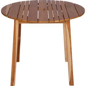 Mesa de Madeira Teca Redonda Verona 90CM - 14549051 - Tramontina