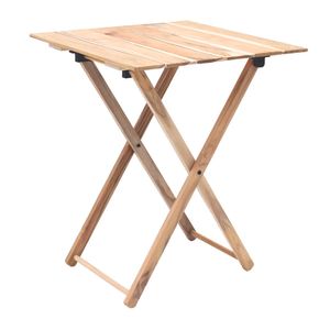 Mesa Dobrável de Madeira Mista Natural Lille - 14601992 - Tramontina