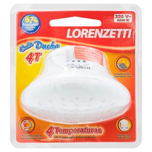 Chuveiro Elétrico Multitemperatura com 4 Temperaturas Bella Ducha Ultra Branco 220V 6800W - Lorenzetti