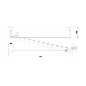 Porta Toalha Barra Dupla Loren Way Cromado 60CM - 2042C98 - Lorenzetti