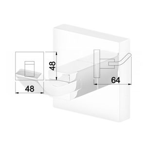 Cabide para Banheiro Loren Vogue Cromado - 2060C98 - Lorenzetti