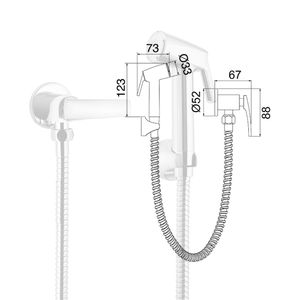 Ducha Higiênica Flexível Loren Like Cromado 120CM - 1984C78 - Lorenzetti