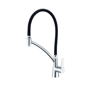 Misturador Monocomando para Cozinha Mesa Bica Flexível Loren Chef Preto e Cromado - 2267C81 - Lorenzetti