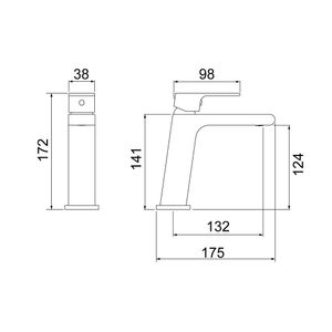 Misturador Monocomando para Banheiro Mesa Like Preto - 2875B78 - Lorenzetti