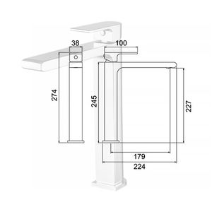 Misturador Monocomando para Banheiro Cuba de Apoio Loren Like Cromado - 2877C78 - Lorenzetti
