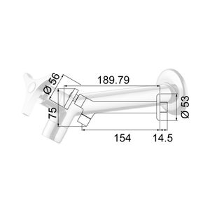 Torneira para Tanque Parede Longa Loren Way Cromado - 1160C30 - Lorenzetti