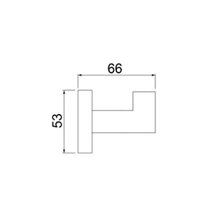 Cabide para Banheiro Loren Loft Preto - 2060B82 - Lorenzetti