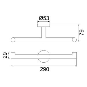 Porta Papel/Toalha Duplo Loren Loft 2022 R82 Rose Gold Lorenzetti