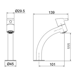 Torneira para Banheiro Mesa Swan Cromado - 1196C42 - Lorenzetti