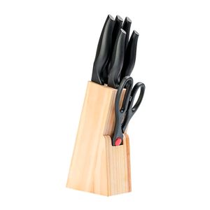 Conjunto De Facas Cross Com Cepo 7 Peças - Brinox