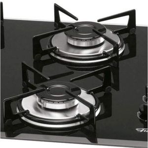 Fogão Cooktop a Gás com 4 Bocas Mesa de Vidro Preto - Fischer