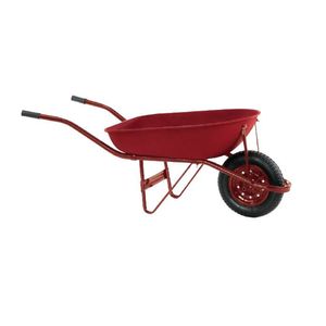 Carrinho De Mão Fischer 60L Caçamba Aço Vermelho