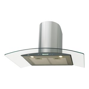 Coifa de Parede Fischer Talent Touch com Vidro Curvo e 3 Velocidades 90cm Inox Escovado 220v