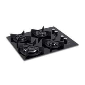 Fogão Cooktop a Gás com 4 Bocas Mesa de Vidro TC Infinity Preto - Fischer