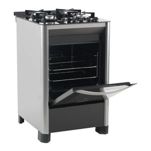 Fogão a Gás 4 Bocas com Acendimento Automático e Tampa de Vidro Gran Cheff Inox Bivolt - Fischer