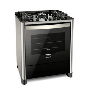 Fogão a Gás 5 Bocas com Acendimento Automático e Tampa de Vidro Gran Cheff Inox Bivolt - Fischer