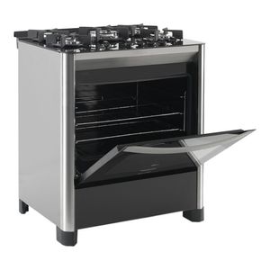 Fogão a Gás 5 Bocas com Acendimento Automático e Tampa de Vidro Gran Cheff Inox 220V - Fischer
