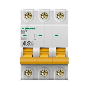 Disjuntor Alumbra Trifasico Curva C DIN ALBR3 25A 220V