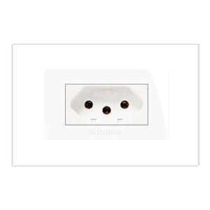 Tomada Placa para Móveis Alumbra 10A Branco