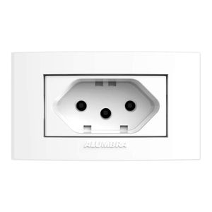 Tomada Placa para Móveis Alumbra 20A Branco