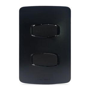 Interruptor 4X2 Alumbra Gracia Maxx Duplo Paralaleo 10A Black
