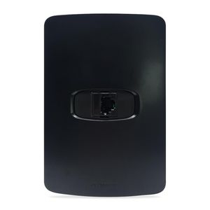 Tomada Rj11 4X2 Alumbra Gracia Maxx 4 Vias Black
