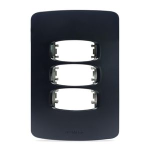 Placa 4X2 Alumbra Gracia Maxx Para 03 Modulos Black
