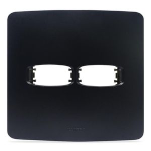 Placa 4X4 Alumbra Gracia Maxx Para 02 Modulos Black