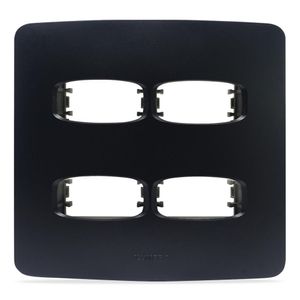 Placa 4X4 Alumbra Gracia Maxx Para 04 Modulos Black