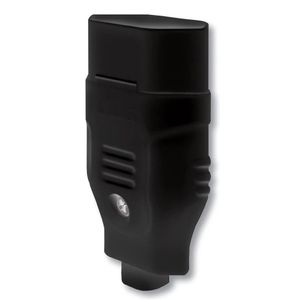 Plugue Fêmea Alumbra 2PxT 10A 250V Preto