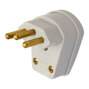 Plug Macho Alumbra GIG 2PxT 20A Branco