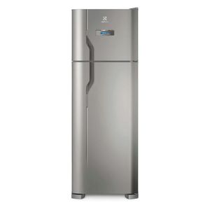 Geladeira / Refrigerador Duplex Frost Free Turbo Congelamento Cinza Inox 370 Litros 220V - DFX41 - Electrolux