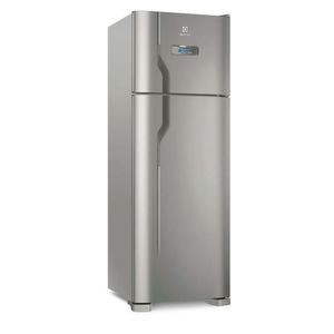 Geladeira / Refrigerador Duplex Frost Free Turbo Congelamento Cinza Inox 370 Litros 220V - DFX41 - Electrolux