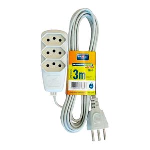 Extensão Sortida Legrand Daneva 2PxT 10A 3 M Gelo