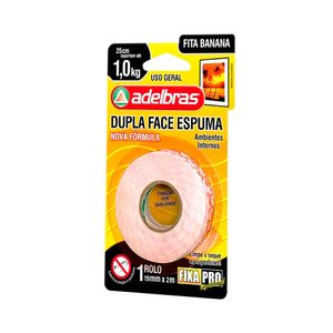 Fita Dupla Face Adelbras Fixapro Branca 19mmx2m