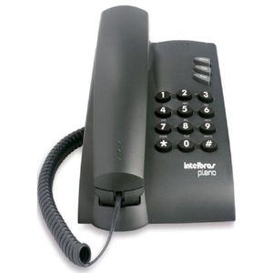 Telefone com Fio Intelbras Pleno com Chave de Bloqueio 3 Volumes de Campainha Preto