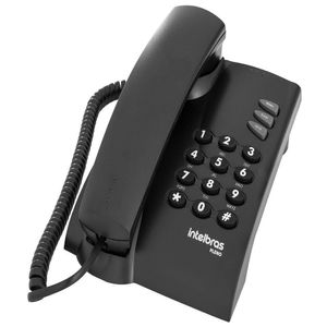 Telefone com Fio Intelbras Pleno com Chave de Bloqueio 3 Volumes de Campainha Preto