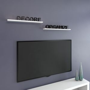 Prateleira Multivisão Decore com Suporte Madeira Branco 60x30 CM