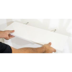 Prateleira Multivisão Decore com Suporte Madeira Branco 90x20 CM
