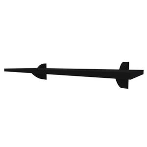 Prateleira Multivisão Mdp com Suporte 20x60 CM Preto