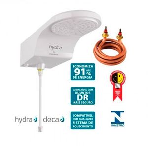Ducha Eletrônica Fit Blindada Branca 220V 6500W - DPFT.EB.652BR - Hydra