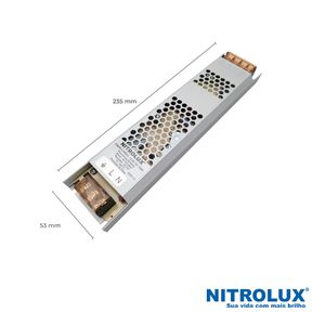 Fonte para Perfil 12,5A 12V 150W - Nitrolux