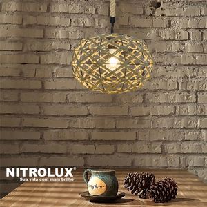 Pendente Corda Luxmundo Pc-03 D300 H220 Soquete E27