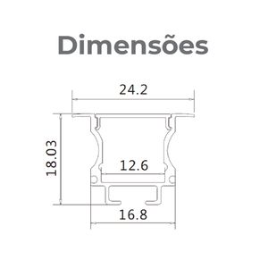 Perfil De Embutir Nitrolux 3M Pe009 24,2X18Mm