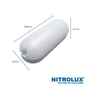 Luminária Tartaruga 10W Luz Branca 6500K Bivolt - 5160 - Nitrolux
