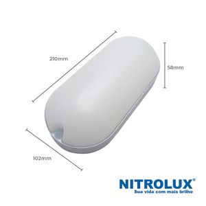 Luminária Tartaruga 15W Luz Branca 6500K Bivolt - 5162 - Nitrolux