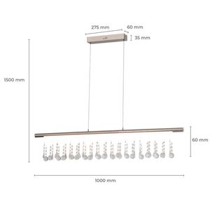 Pendente de Led Luz Neutra Cristal 24W 4000K - LP-202N - Nitrolux