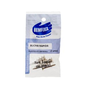 Bucha Rapida Plastica 38 Mm Para Drywall 3400 Bemfixa