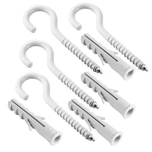 Gancho com Bucha Bemfixa 6 MM Branco