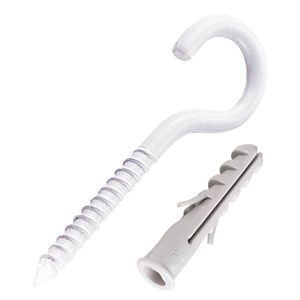 Gancho com Bucha Bemfixa 8 MM Branco